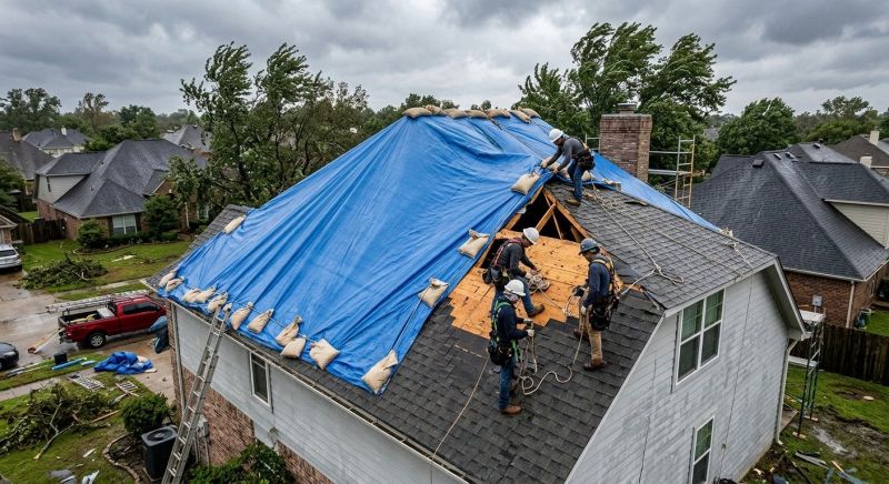 Storm Damage Roof Tarping in Cumberland, MD